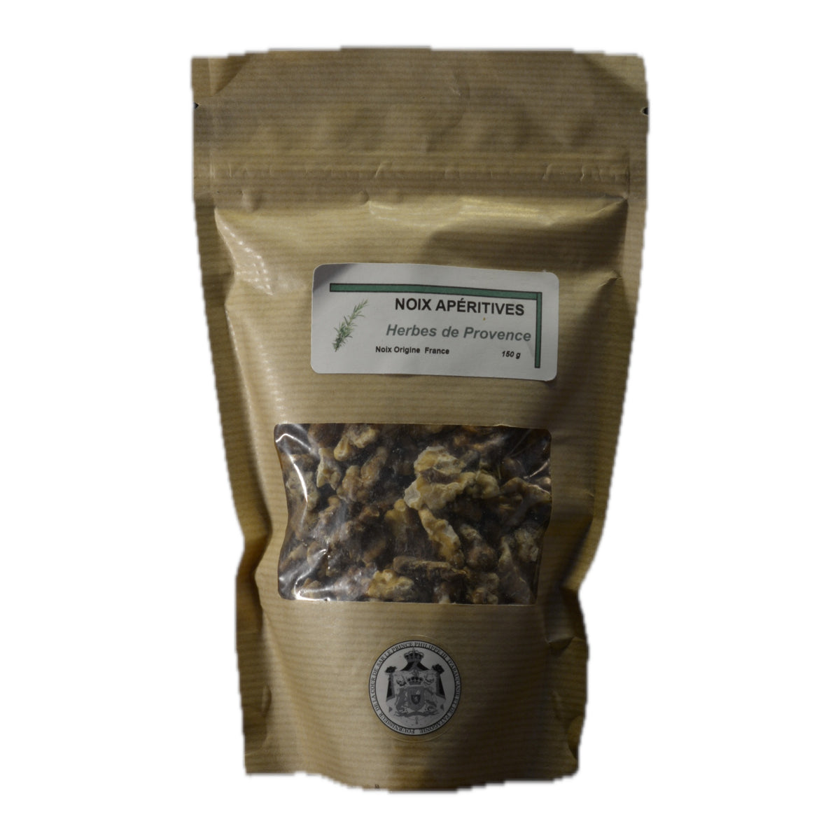 Cerneaux de noix apéritifs aux herbes de Provence, sachet 150 g Photo Jérôme Hutin.