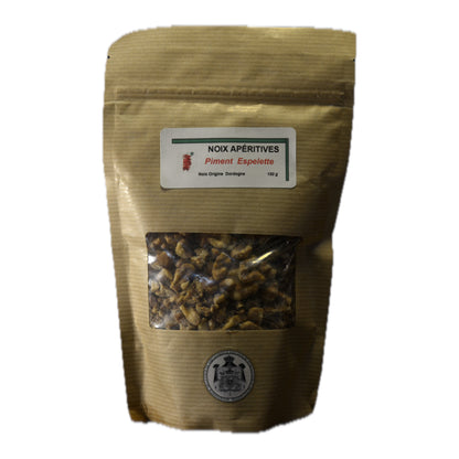 Cerneaux de noix apéritifs au piment d'Espelette, sachet 150 g Photo Jérôme Hutin.